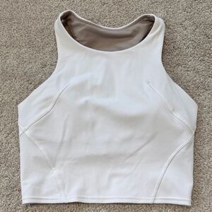 lululemon Wunder Train Racerback Long Line Bra Tank White Sz6